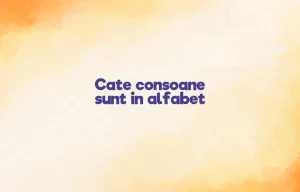 cate consoane sunt in alfabet