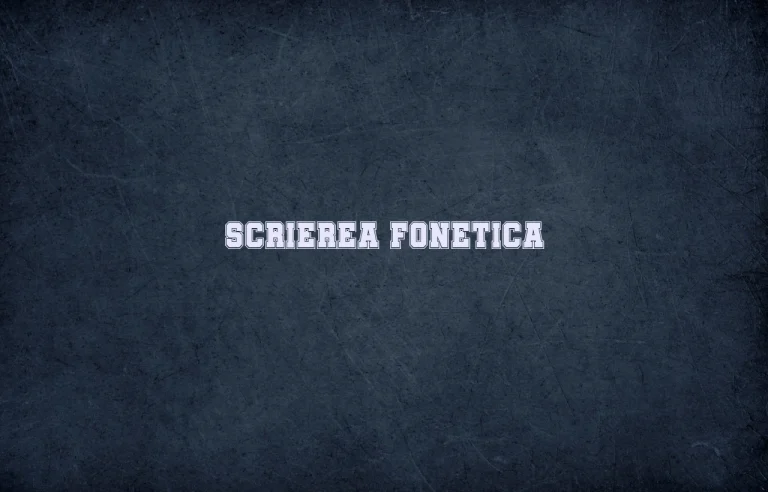 scrierea fonetica
