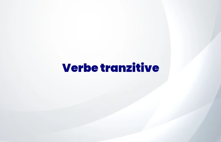 verbe tranzitive