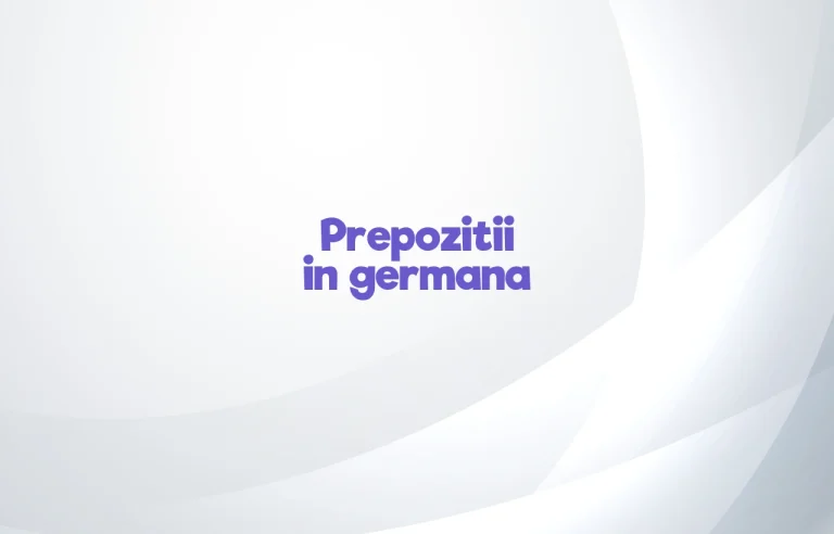 prepozitii germana