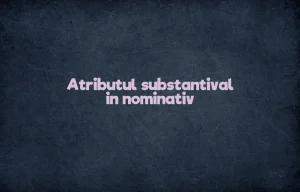 atribut substantival in nominativ