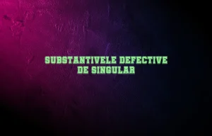 substantive defective de singular