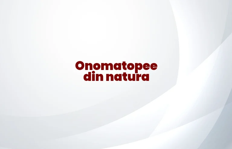 onomatopee din natura