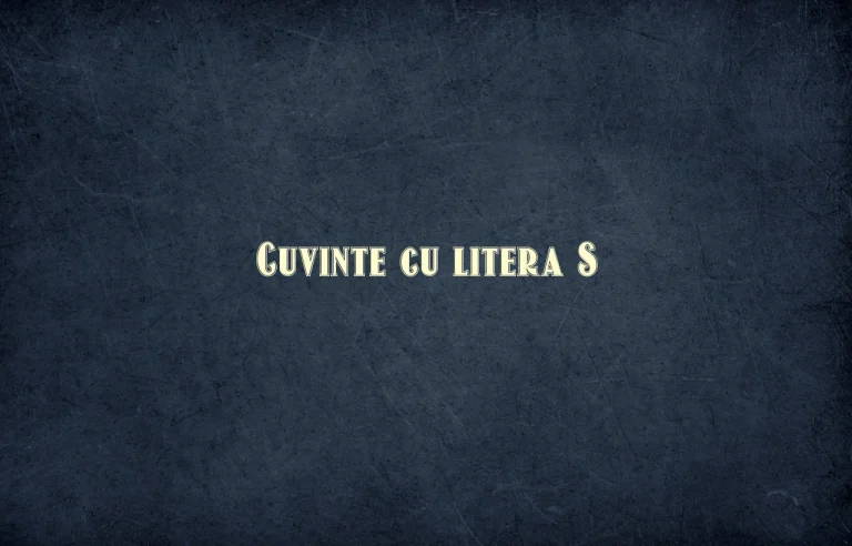 cuvinte cu litera s