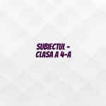 subiectul clasa 4